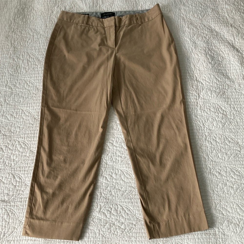 Talbots Khaki Signature Ankle Pants, 10